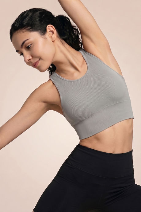 Zelocity Medium Impact Moisture Wicking Sports Bra - Ultimate Grey — image 2